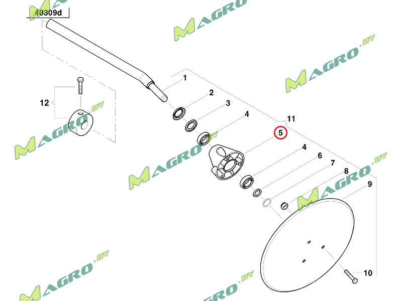 Ступица маркера следа AC496177, аналог