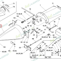 Кожух красный (центральный) 504010, оригинал