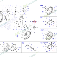 Чистик ролика опорного левый 40282435, оригинал