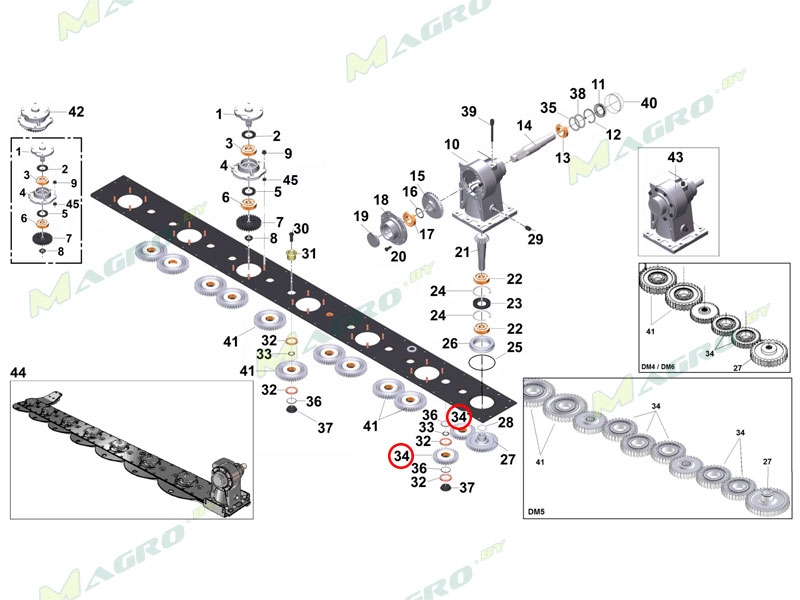 Шестерня Z=31 (1006) 4152034, 18032474 без подшипника (B0600103300M), аналог, CMR