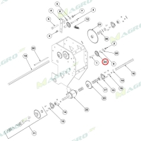 Звездочка натяжная Z=18 в сборе GA7154 (G7154, AN213034, 10992161),