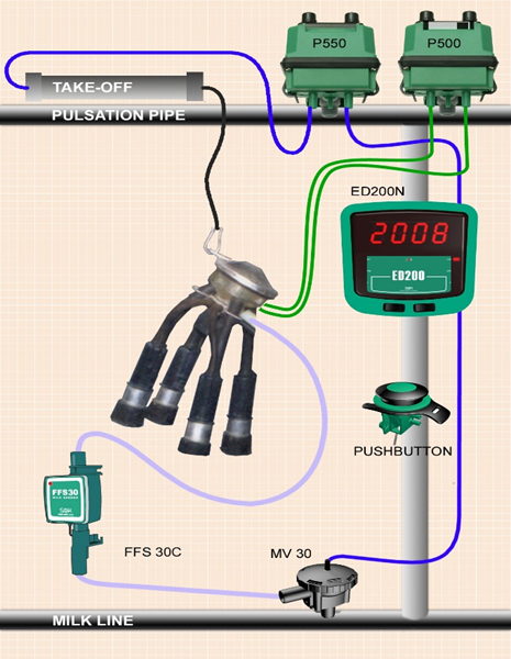 Доильный зал типа "Ёлочка" 2х12