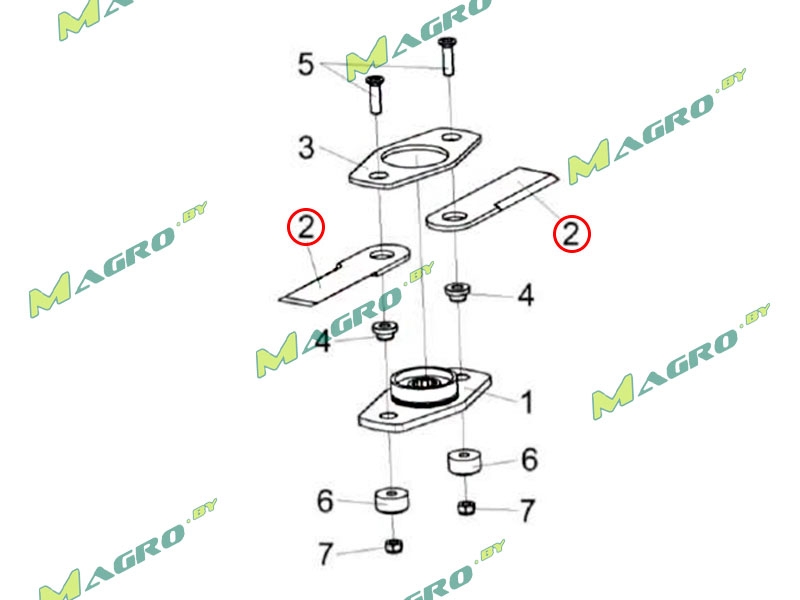 Нож КПС-4-0513401 с наплавкой, аналог, Китай