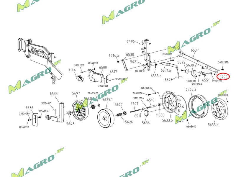 Гайка барашковая 6795 (10604008), оригинал