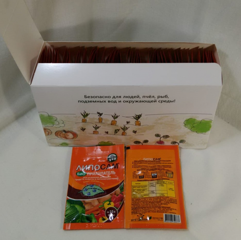 Удобрение биопрепарат- прилипатель Липосам 8 мл. 60 шт.