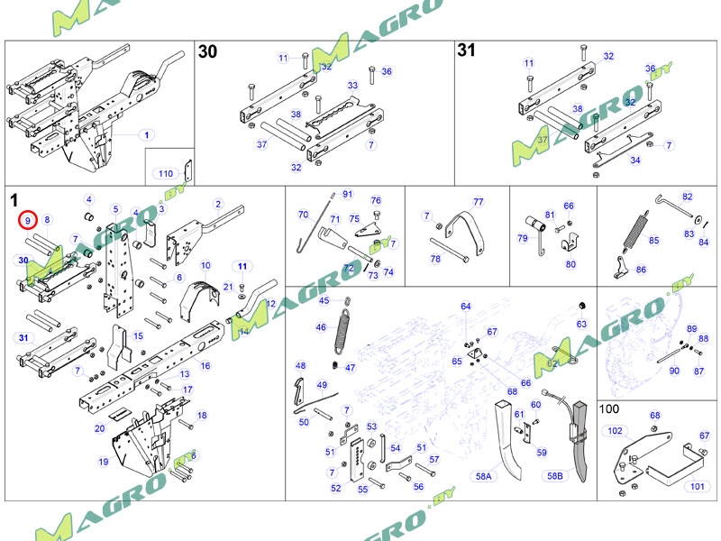 Палец цельный параллелограмма со сторонны секции DE20,0 L.142 40382020, оригинал