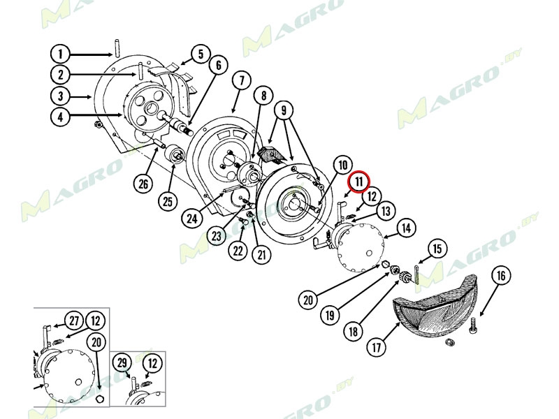 Палец высевающего барабана кукуруза GD18704, оригинал