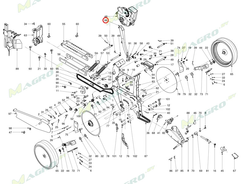 Канал падения семян с фотоэлементом 076.727 (7079.2,10991024 30202043), оригинал