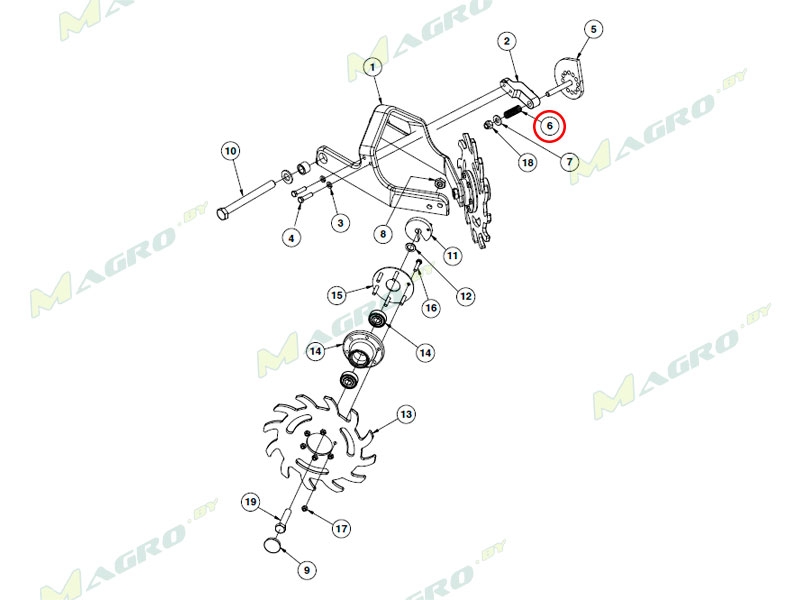 Пружина эксцентрика камнеотвода GD10519, оригинал