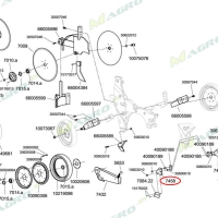 Кронштейн чистика лев. NC 7458 (20043490), аналог, Венгрия