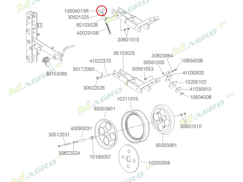 Гайка барашковая 6320 (10604013R) (M12 DIN 315), аналог, Венгрия