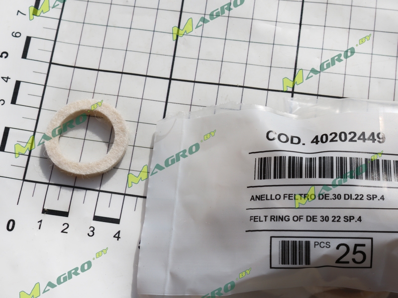 Кольцо войлочное DE.30 DI.22 SP.4 40202449, оригинал