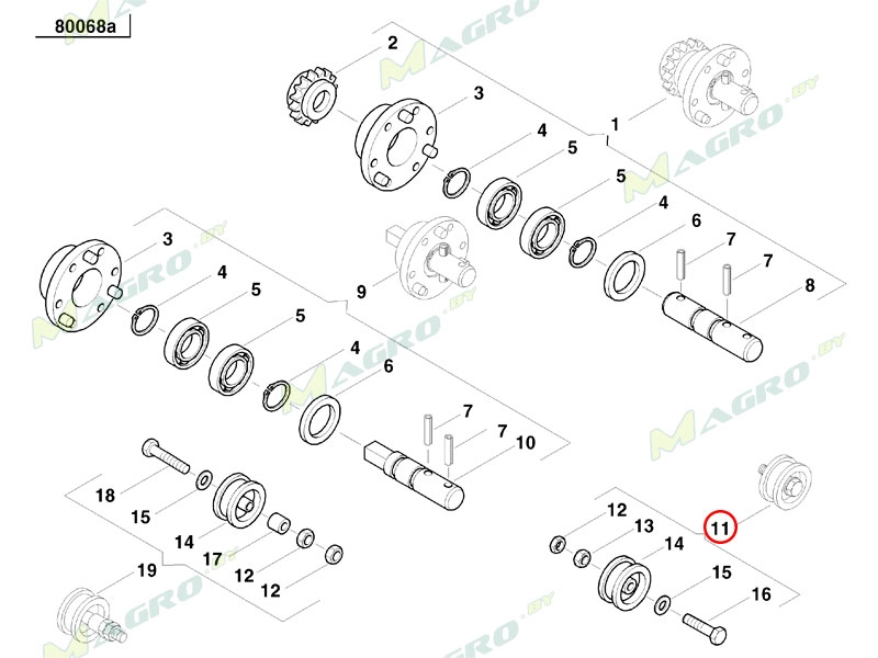 Ролик AC821090, аналог, Украина