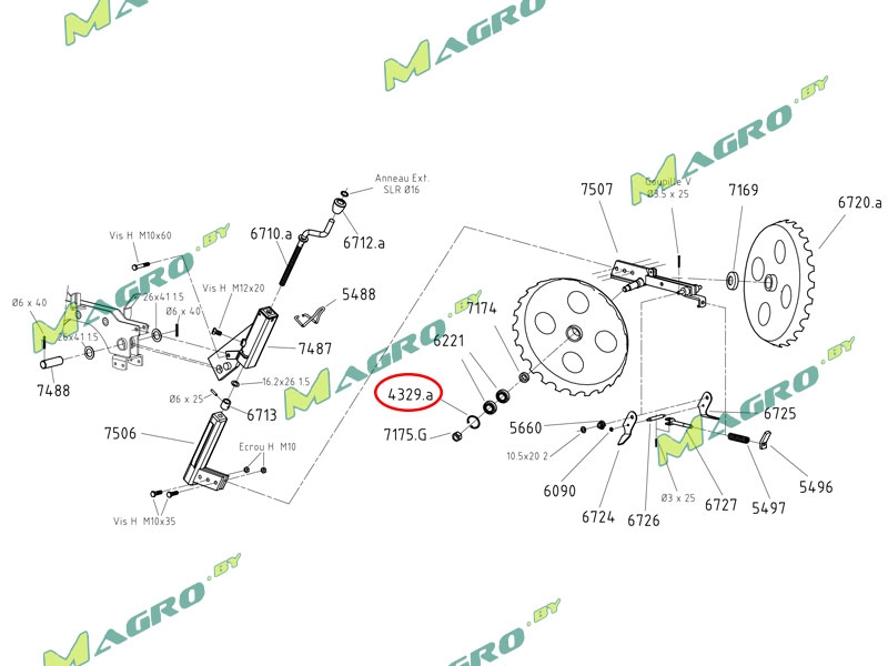 Кольцо стопорное 4329.a (10175001), оригинал