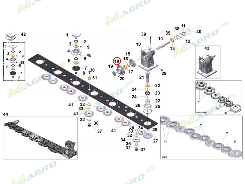Крышка редуктора 2052012, 2010918 (B0600100103M), аналог, CMR