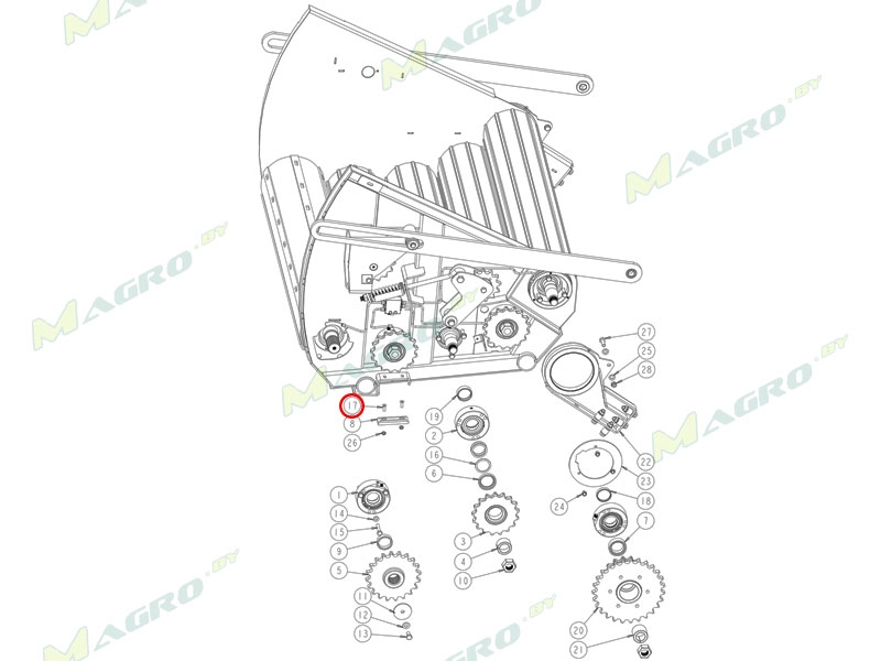Винт CFA00582 M8X25 DIN 7991