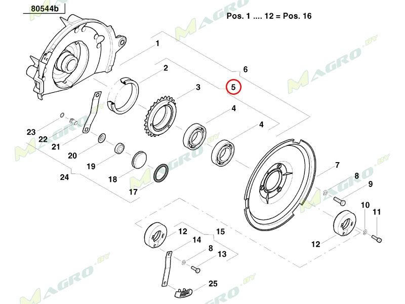 Звездочка в сборе AC819233, аналог, Украина