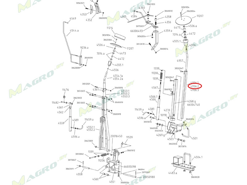 Рычаг 4956.2 (65103643), оригинал
