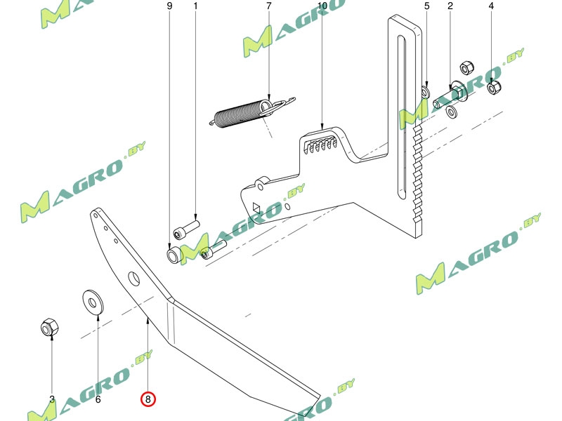 Загортач левый 10031928, оригинал