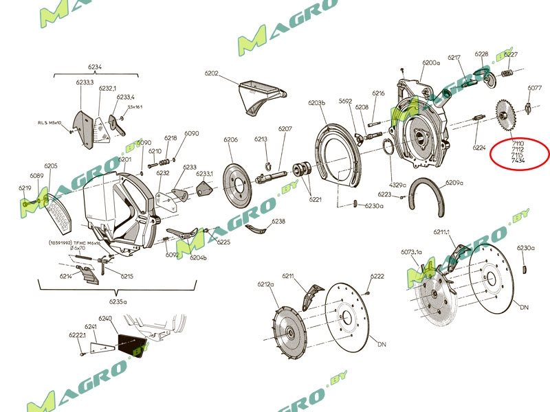 Звездочка Z=24 7434 (65106500; 64027039)