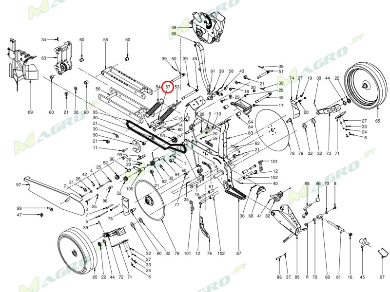 Пружина параллелограмма MAXI-5 10031090, оригинал