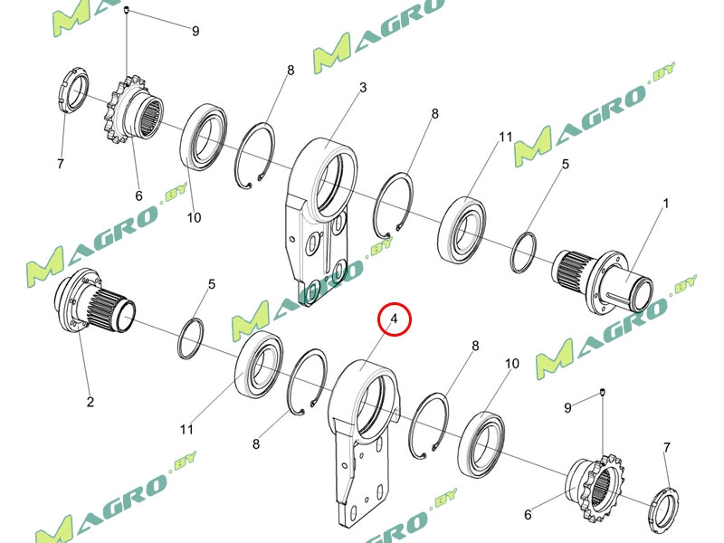 Корпус левый КПС-4-0525201 ( 1.322.989)