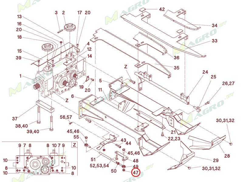 Гайка регулировочная 501077, аналог