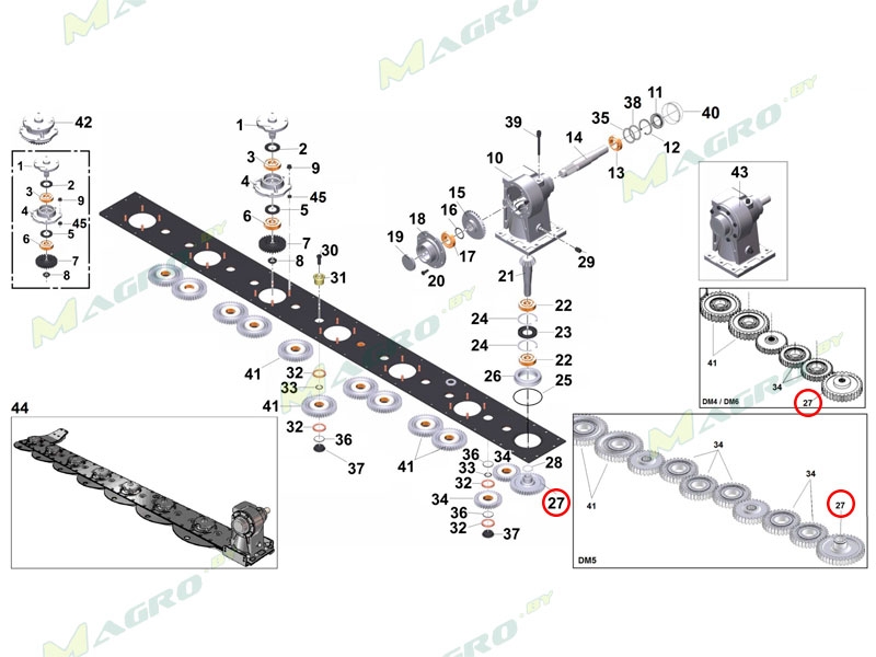 Шестерня ведущая Z=40 (1005) 4152033 (18032473)