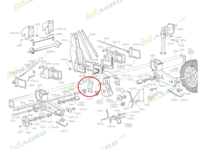 Кронштейн левый 4522.1а (41016410), аналог
