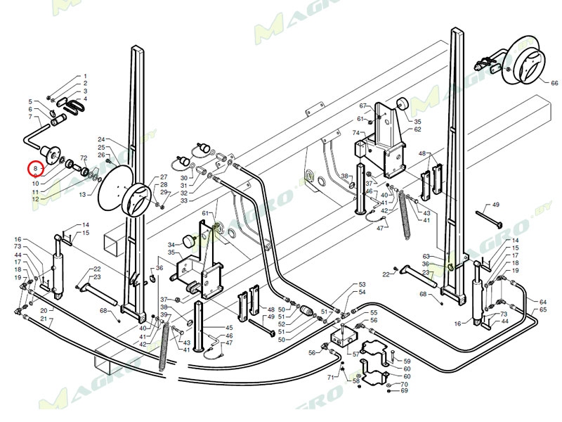 Ступица маркера следа (пластиковая) 10036975, оригинал