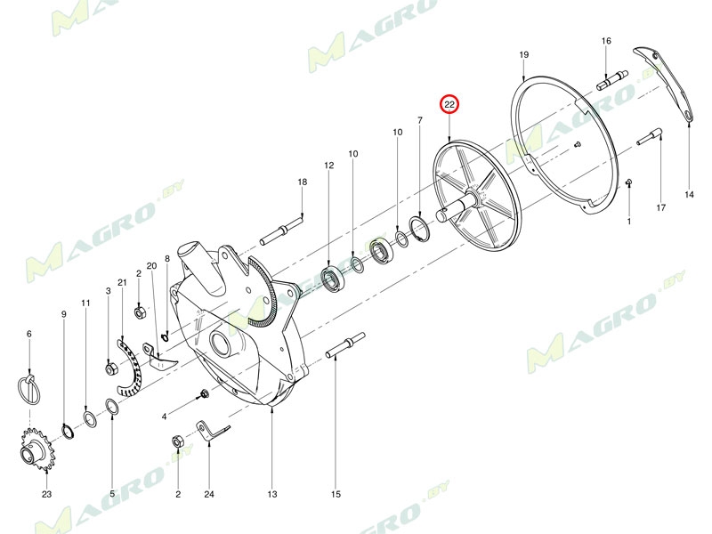 Барабан распределителя семян в сборе 10004630R MAXI-5, оригинал
