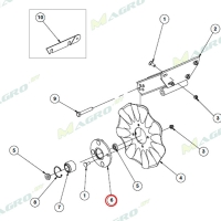 Ступица колтера в сборе c подшипником GA8641 (204-084S)