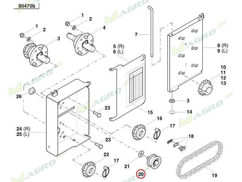 Ролик AC821090, аналог, Украина