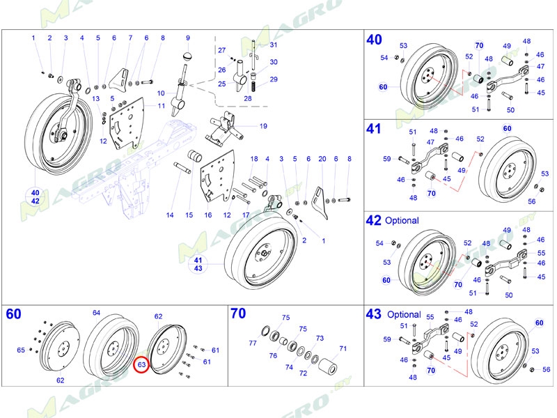 Фланец ролика опорного 40282200, оригинал