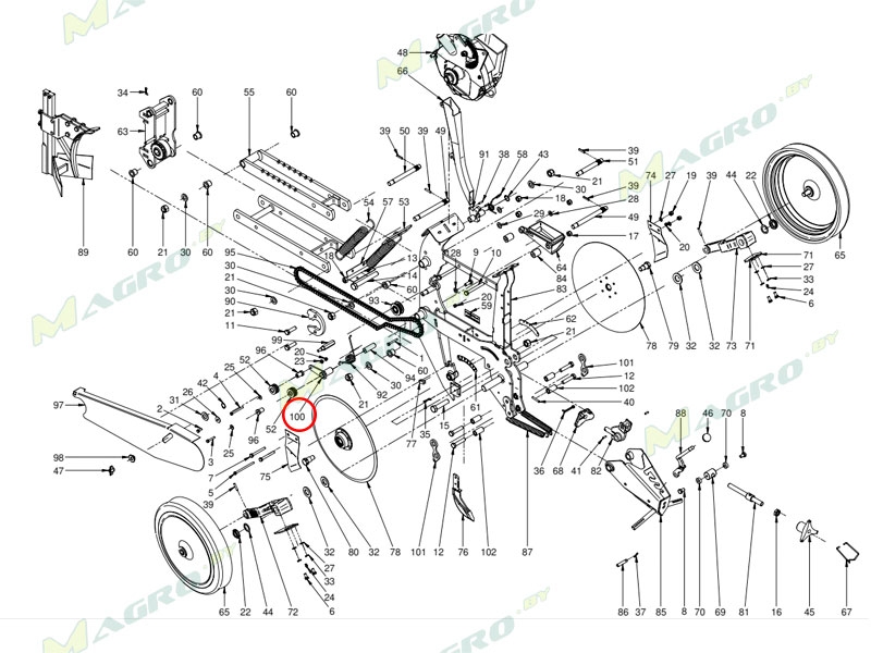 Корпус натяжителя MAXI-5 30031648, оригинал