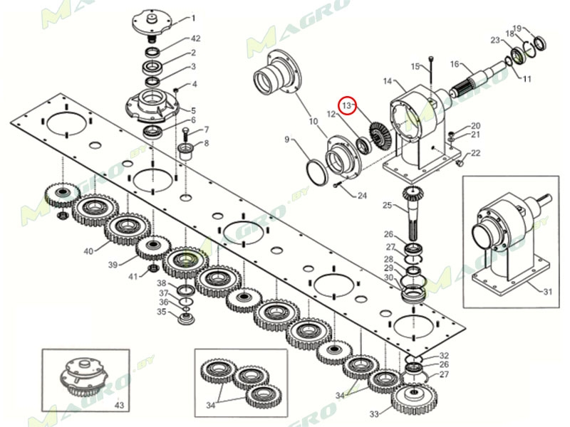 Шестерня коническая Z=33 2452013, 18032482 (B0600100108M)