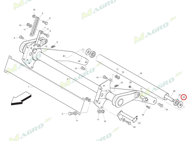Заглушка ролика вала B01300623R, оригинал