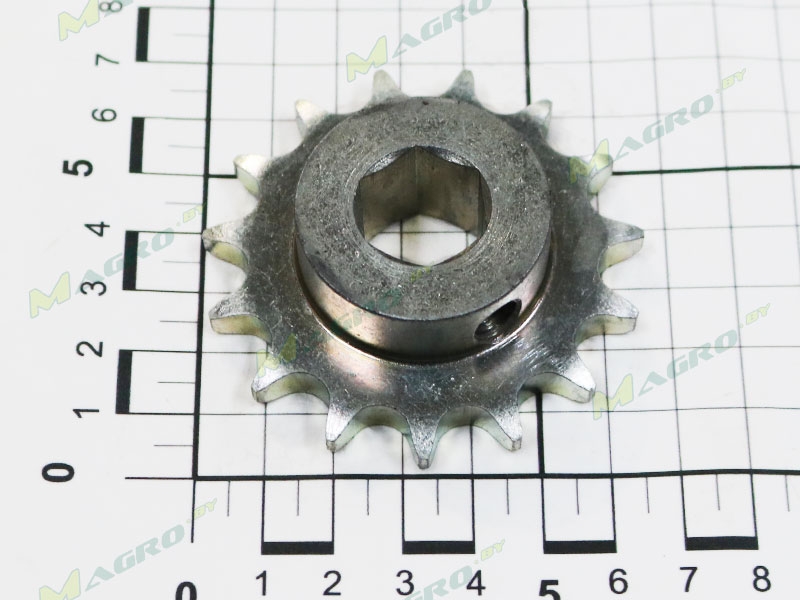 Звездочка  Z-15 AC834949, аналог, Украина (вместо AC834145 ведомая от коробки на шестигранном валу)