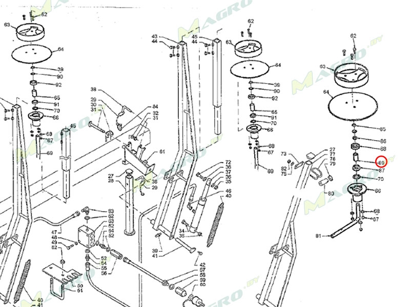 Втулка дистанционная DE.26,9X49,5 10036977, оригинал