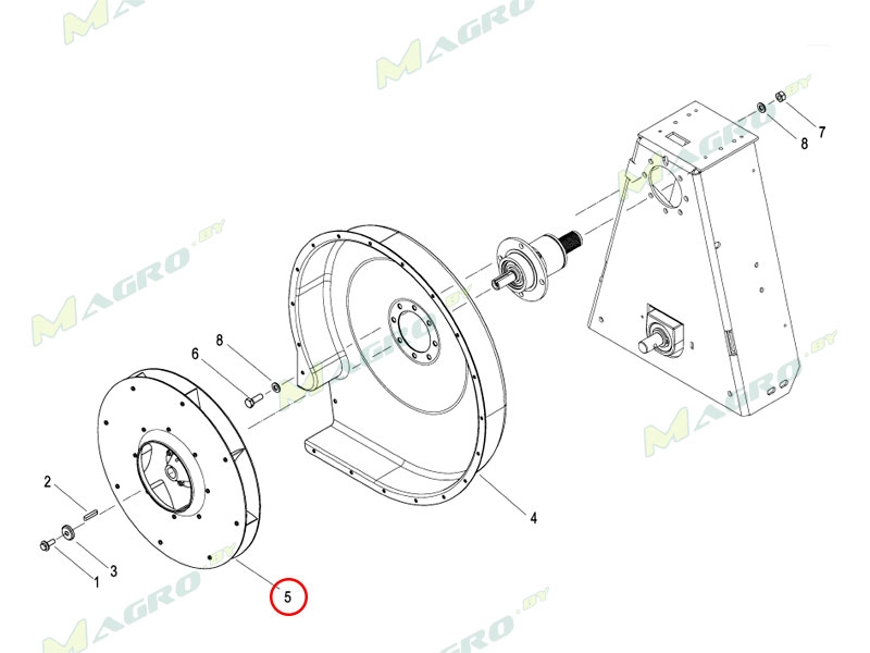Крыльчатка AC873028, оригинал