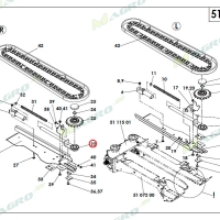 Кронштейн натяжителя правый 501833