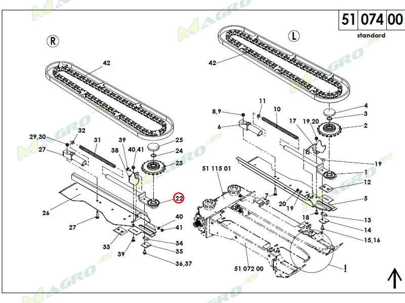 Кронштейн натяжителя правый 501833