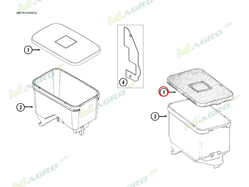 Крышка бака для семян GD11279, оригинал