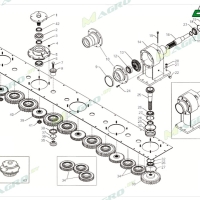 Редуктор в сборе 6052032, 4190253 (B0600100200A), аналог, CMR