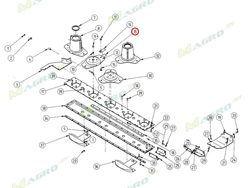 Нож левый 107х45х4 1832532 (18034173 41969 20182), Balmet 25 в пачке