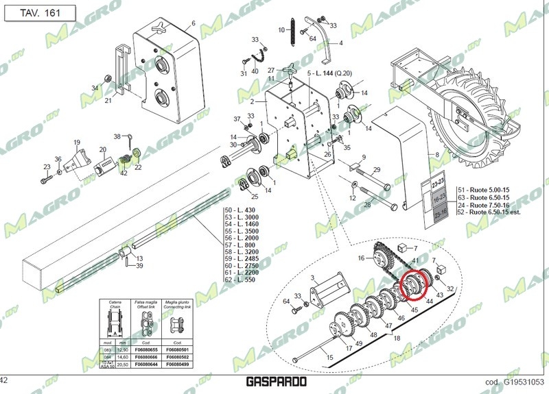 Звездочка блока кор. пер. Z=18 G66248163R, аналог, Украина