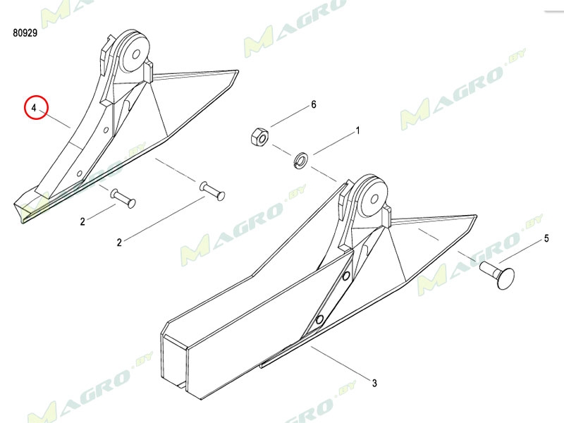 Киль сошника A139095386, оригинал
