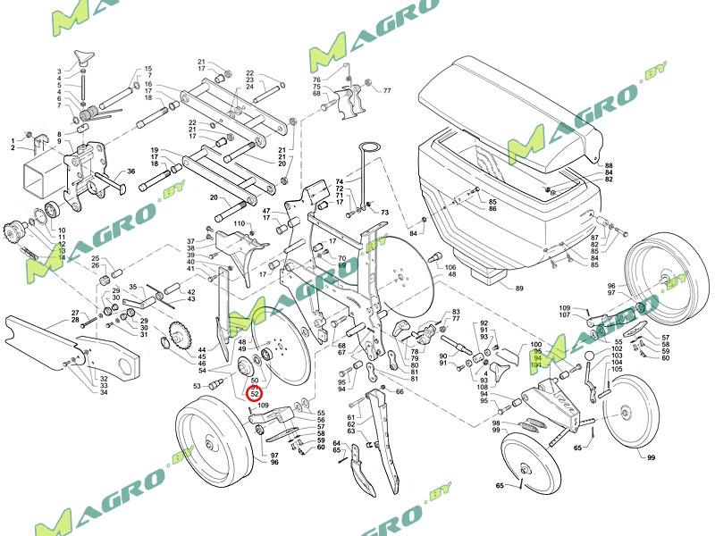 Ступица МАМ 3303 футура, PRV, Беларусь