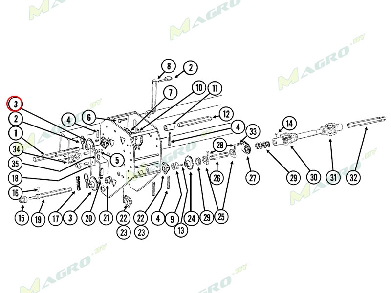 Звездочка Z=19 GA5107, оригинал