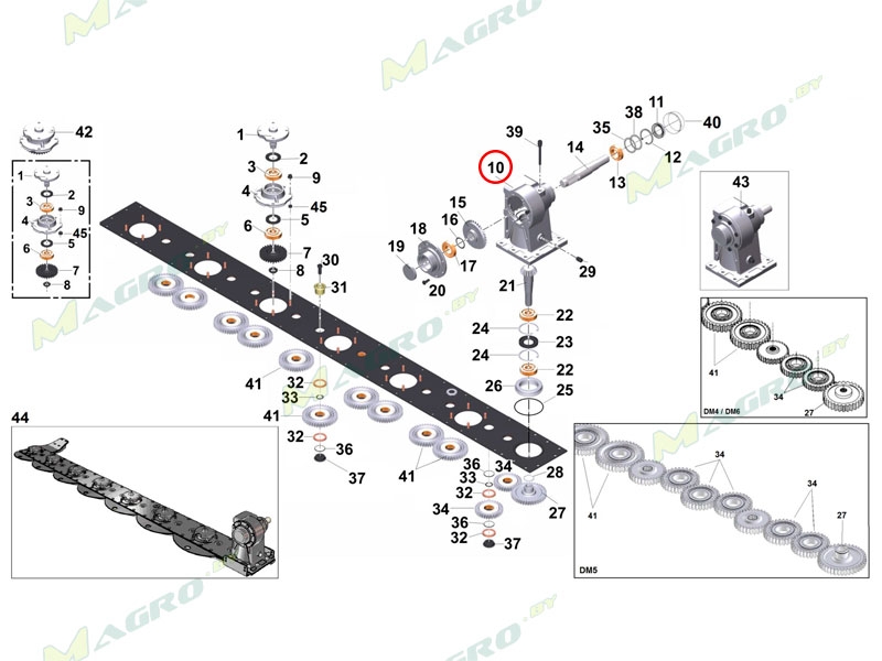 Корпус редуктора 6052014, 2010917 (B0600100101M), аналог, CMR